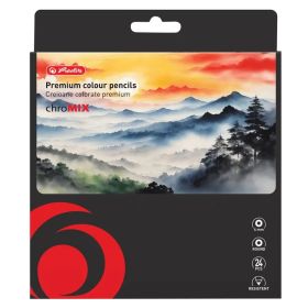 Creioane colorate HERLITZ ChroMIX, 24 culori/set